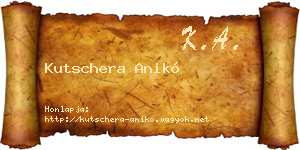 Kutschera Anikó névjegykártya